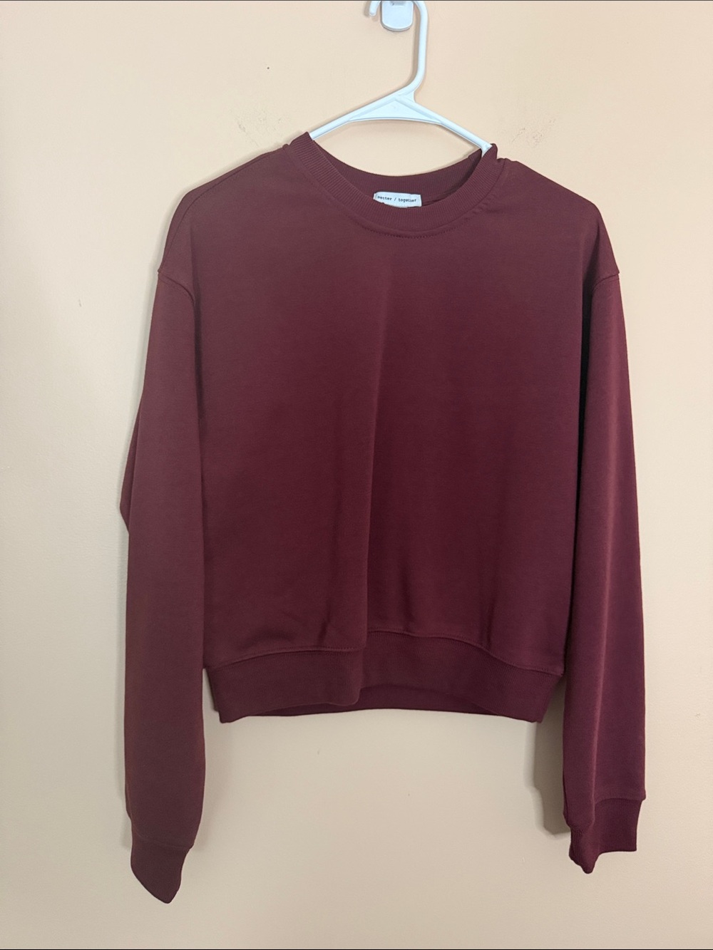 Women's Crewneck Pullover Sweater - Deep Wine